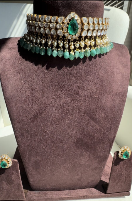 Heritage Polki Choker & Stud Earring Set